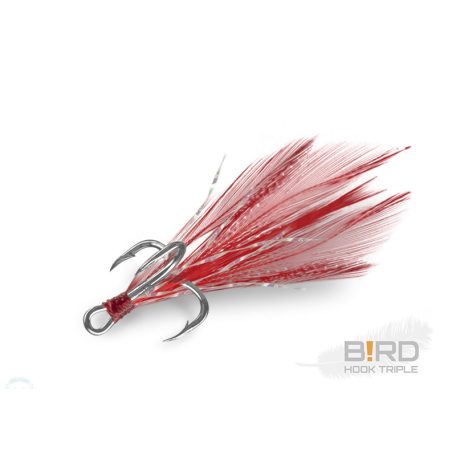 Delphin B!RD Hook TRIPLE / 3db piros tollak #8
