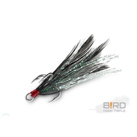 Delphin B!RD Hook TRIPLE / 3db fekete tollak #10