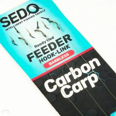   Carbon Carp Feeder Barbless-  előkötött Szakáll nélküli Feeder előke 10-es 0.10mm fonott damil - 7mm tüske