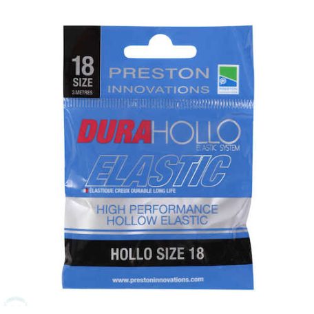 PRESTON DURA HOLLO ELASTIC - SIZE 18 - BLACK (FEKETE 2,8mm)